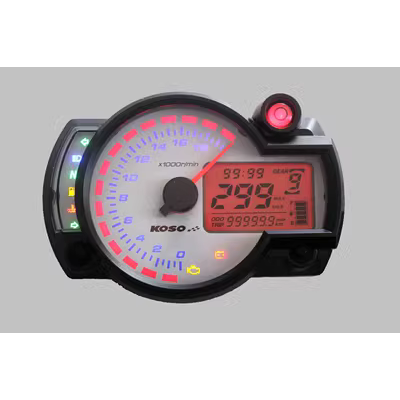 Mới 7 màu điều chỉnh 1w8 tốc độ cực nhanh 299 xe máy trần xe máy sửa đổi LCD mét 1-6 đồng hồ đo nhiệt độ nước
