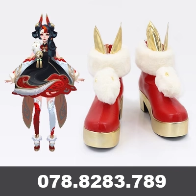 Tùy Chỉnh 
            Liên Minh Huyền Thoại Gwen Năm Thỏ Cosplay Giày Cos Giày Tùy Chỉnh Với Hình Ảnh ahri spirit blossom cosplay