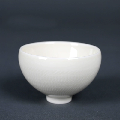 Xuất xứ: Quyang Quyang Đinh Sứ Cửa hàng Cup Cup Cá tính Master Master Flowering Craft White sứ Kung Fu Tea Set - Trà sứ