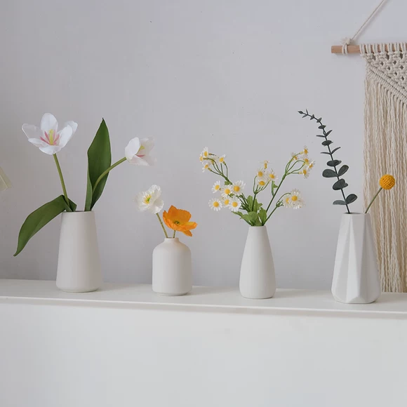 Bình thủy tinh trang trí bằng đá thật sáng tạo bình hoa nhà nhỏ Châu Âu văn hóa nước ngọt bình hoa khô bình hoa - Vase / Bồn hoa & Kệ