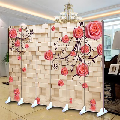 Vách ngăn 3D hoa hồng ba chiều để phòng khách trang trí decor thẩm mỹ viện