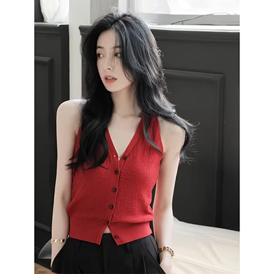 Người đàn ông trung niên của mùa xuân và mùa thu không tay áo len cổ chữ V len vest vest vai đan len vest cardigan vest áo vest nam thời trang