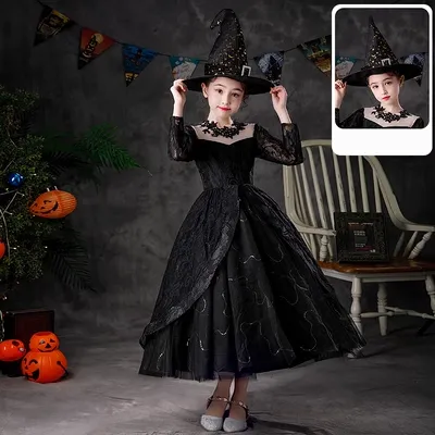 Bé Gái Trang Phục Hóa Trang Halloween Bí Ngô Đầm Công Chúa Trẻ Em Cosplay Phù Thủy Hứa Cô Gái Thể Hiện Đảng