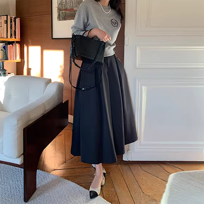 Mới mùa thu búp bê ngắn của phụ nữ nhỏ nhắn cao 150cm cộng với kích thước nhỏ XS khí chất cổ treo cổ chữ V 	váy nơ eo	