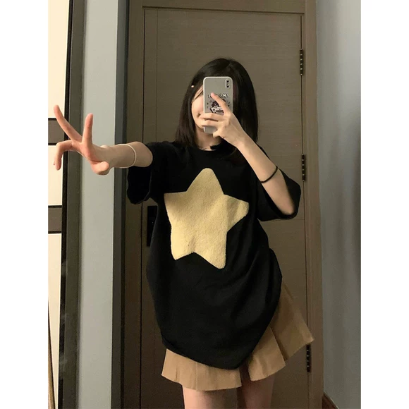 Quần áo Handu 2019 Phụ nữ Hàn Quốc mùa thu mới thêu lỏng áo len dệt kim cao nửa cổ OM60491 - Áo / áo thun áo len thổ cẩm