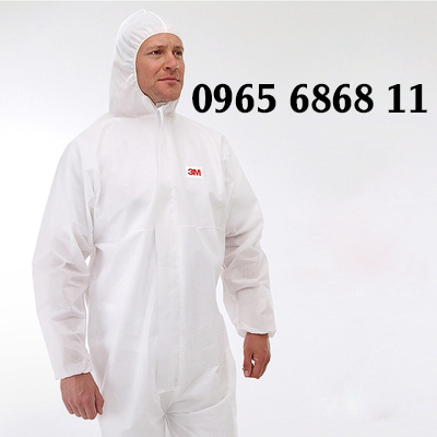 Quần áo chống bụi một mảnh 3M có mũ trùm quần áo bảo hộ chống hóa chất toàn thân dùng một lần phun sơn làm việc không bụi chống tĩnh điện