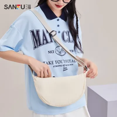 Túi Sanfu nữ 2023 túi bánh bao thông thường mới túi đi làm thông thường túi nữ túi thể thao túi đeo vai