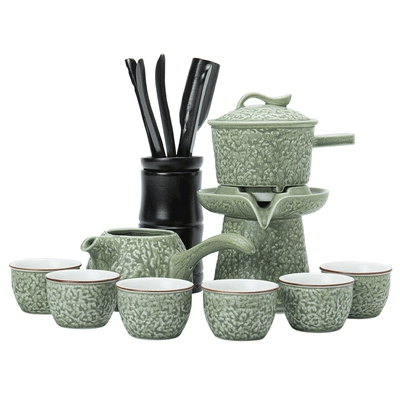 Ronkin bộ trà nhà máy đá lười sáng tạo ấm trà gốm kungfu teacup máy pha trà bán tự động bình uống trà