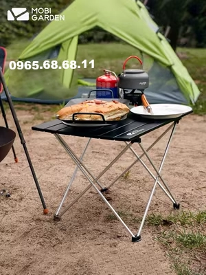 Mu Gaodi bàn gấp cắm trại ngoài trời di động hợp kim nhôm hình chữ nhật bàn cắm trại dã ngoại đơn giản bàn trà