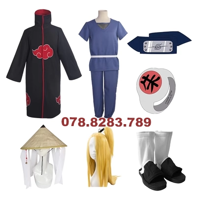 Galaxy Animation Naruto Chính Hãng Tổ Chức Akatsuki Bộ Áo Choàng COSPLAY Bộ Hoạt Hình Ngoại Vi