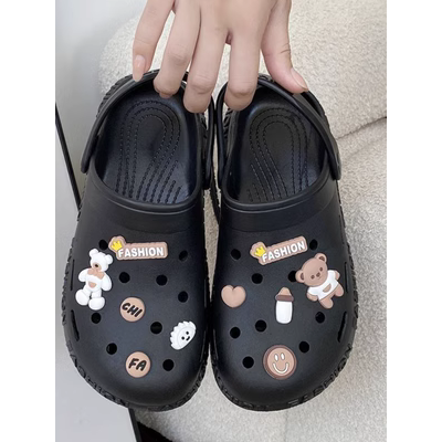 Giày Croc nữ mùa hè mặc ngoài 2023 Bao Đầu chống trượt dễ thương dép đi trong nhà đế mềm y tế và y tá dép làm việc