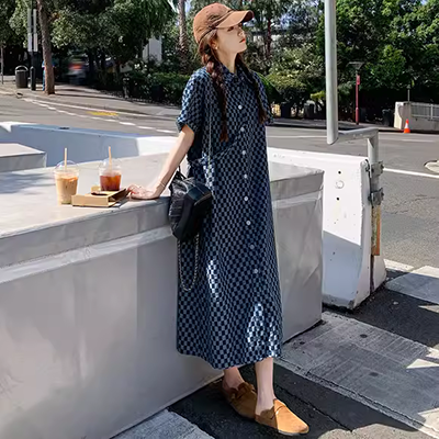 Mùa hè 2018 mới của phụ nữ phiên bản Hàn Quốc của chiếc cà vạt ngọt ngào kẻ sọc dài Váy cho bạn gái hoang dã - Váy dài váy maxi dài