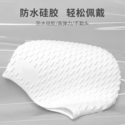 Mũ bơi Li Ning không thấm nước silicone nắp thả không đầu thiết bị bơi LSJK818 - Mũ bơi mũ bơi lining