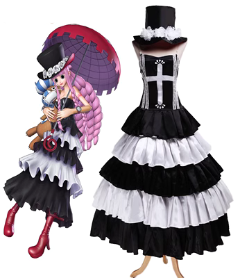 Tùy Chỉnh 
            Một Mảnh Mononoke Perona Hai Năm Sau Anime Cosplay Nữ Gothic Gothic Đầm