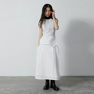 Thời trang quốc gió tay dài đáy váy 2018 thu mới Hàn Quốc khí eo eo thon in váy thủy triều chân váy xòe dài