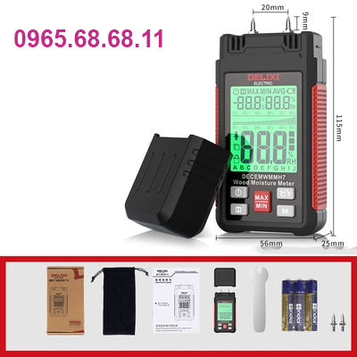 máy đo độ ẩm không khí Máy đo độ ẩm gỗ Delixi có độ chính xác cao Máy đo độ ẩm tường xi măng Máy dò độ ẩm máy đo ph đất takemura