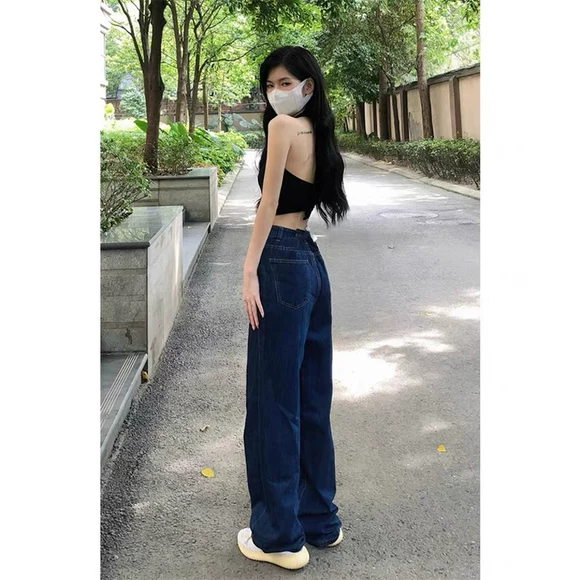 Nini real shot phiên bản Hàn Quốc của quần jeans cạp cao bó sát thon gọn quần lọt khe đen quần bút chì nữ quần jean nữ ngắn