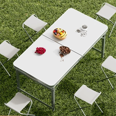 Bàn gấp ngoài trời gian hàng bàn có thể gập lại di động hợp kim nhôm cắm trại bàn ăn ngoài trời và bộ ghế