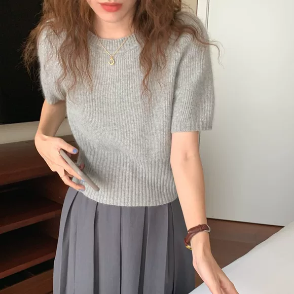 Phiên bản Hàn Quốc của mùa thu và mùa đông của phụ nữ áo len len cổ áo nấm dày lên là áo mỏng chạm đáy áo thun dài - Áo / áo thun áo thun đẹp