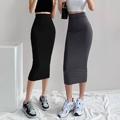 Váy thu đông eo thon nữ 2019 mới xuân thu thu phổ biến váy khí thu sớm phù hợp với mùa thu - Váy eo cao 	váy siết eo
