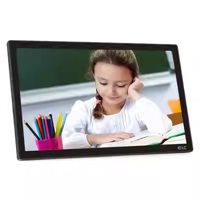 Yile look ELC1501 Màn hình rộng 15,6 inch khung ảnh kỹ thuật số 16: 9 Máy quảng cáo HD hỗ trợ 1080P