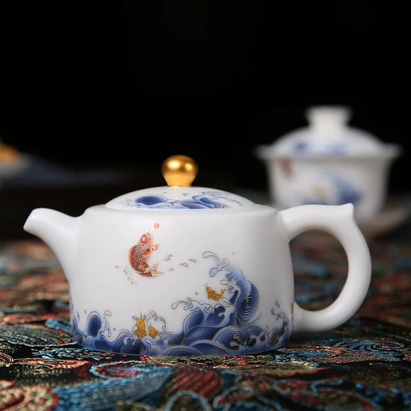 Kung Fu trà kẹp nhíp trà bộ đồ trang trí bảy quý ông kết hợp duy nhất gốm mới 6 bộ công cụ - Trà sứ cốc uống trà có nắp đậy