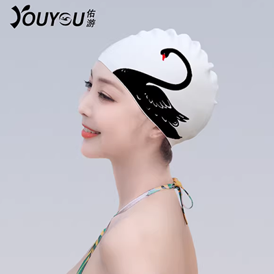 Mũ bơi Li Ning trẻ em mũ bơi silicon nam mũ bơi người lớn nữ tóc dài không thấm nước thoải mái mũ chuyên nghiệp không phải là đầu 	mũ bơi aryca	