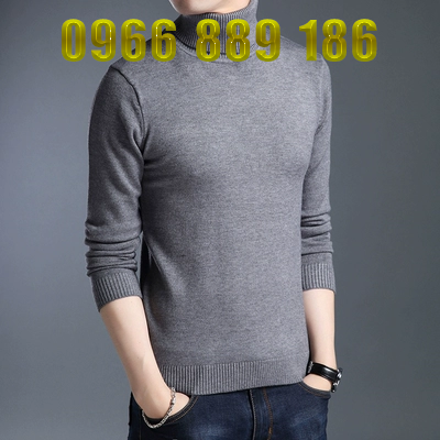 Của nam giới Cao Cổ Áo Len Thanh Niên Hàn Quốc Mỏng Mùa Thu và Mùa Đông Đáy Áo Mùa Đông Tight Knit Sweater Dòng Quần Áo của Nam Giới Mặc shop quần áo nam