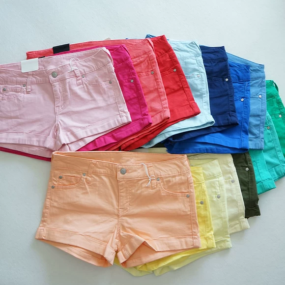 Quần short len ​​nữ 2018 thu đông mới giản dị Một chiếc quần ống rộng cạp cao eo thon được học sinh mặc bên ngoài mặc quần bốt