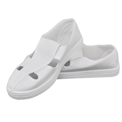 Giày dép giày an toàn điện chống tĩnh điện dành cho nam giới và phụ nữ giày mùa hè trọng lượng nhẹ Bốn giày trắng sạch, giày công xưởng khử mùi thở