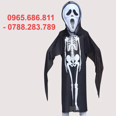 Halloween trẻ em bộ xương ma trang phục trình diễn trang phục kinh dị zombie ma cà rồng trang phục bé trai và bé gái bộ xương cos phù hợp với