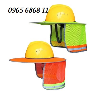 Mũ bảo hộ lao động phản quang vành rộng chống nắng mũ lao động thoáng khí