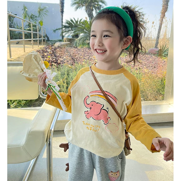 Quần áo trẻ em Zhongda mùa thu 2018 mới phù hợp với thời trang Hàn Quốc phiên bản Hàn Quốc quần áo trẻ em nước ngoài quần ống rộng hai mảnh áo bóng đá trẻ em
