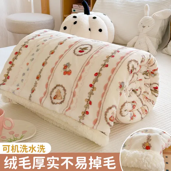 Flannel chăn lông cừu san hô chăn giải trí chăn mùa thu và mùa đông dày lên phương pháp tấm chăn Laiwu nap chăn