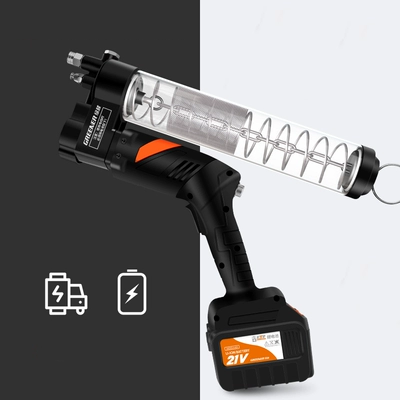 Green Forest Electric Grease Gun Súng dầu áp suất cao Khí nén đặc biệt có thể sạc lại tiết kiệm lao động Dầu ra trong suốt Loại dây kéo chống cháy nổ