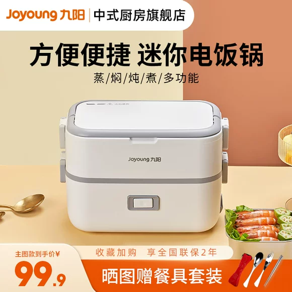 Hộp cơm điện hai lớp lót gốm có thể được cắm các bữa ăn bằng điện với chức năng nấu để làm việc với cơm nóng hộp nấu cơm mini