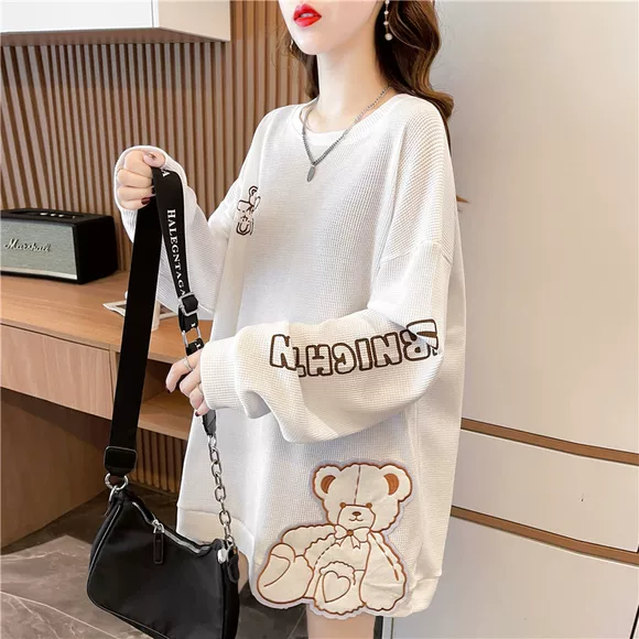 Kích thước lớn mới nữ micro chất béo mm hoang dã màu rắn đan cardigan Hàn Quốc phiên bản của đầu mùa thu 2018 dài tay khăn choàng áo khoác là mỏng áo nữ