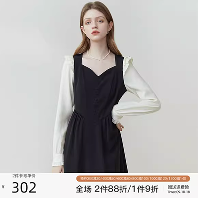 Váy ngắn tay 2019 hè nữ phong cách Hepburn Váy retro Pháp Yamamoto slim khí chất một chiếc váy chữ - A-Line Váy đầm xòe cao cấp