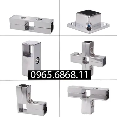 Khớp nối sắt hợp vuông ống vuông đầu nối thép không gỉ 25x25 đầu nối ống vuông kệ trưng bày