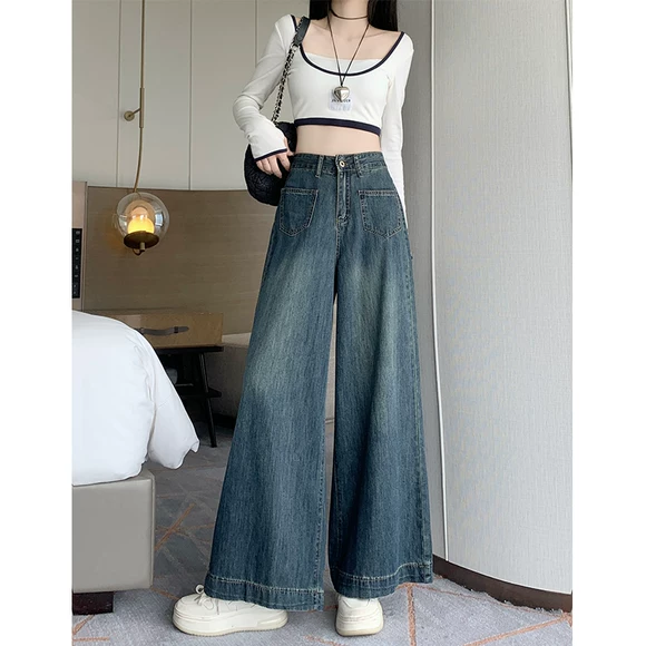 Nini real shot phiên bản Hàn Quốc thời trang cao eo hoang dã Quần lọt khe chân mỏng Quần jeans bút chì có thắt lưng nữ thủy triều thoi trang nu