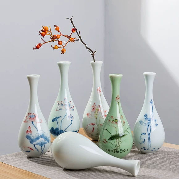 1 lọ hoa gốm sứ bình hoa mọng nước châu Âu Địa Trung Hải đầy bàn giải trí - Vase / Bồn hoa & Kệ những bình hoa đẹp