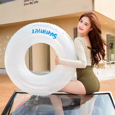 Mây mới bơm hơi cầu vồng nổi phao bơi vòng bơm hơi giường siêu lớn bơi lap - Cao su nổi phao bơi to