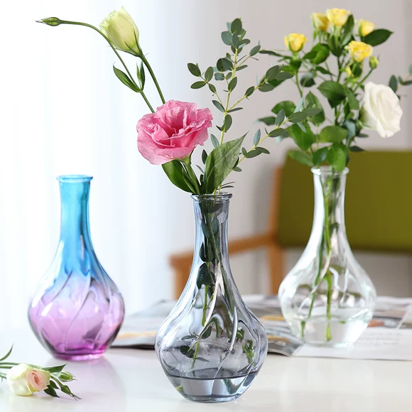 Hoa khô bình hoa nhỏ tươi đích thực kích thước đơn giản hoa trắng trang trí phòng khách nhà - Vase / Bồn hoa & Kệ chậu hoa nhỏ