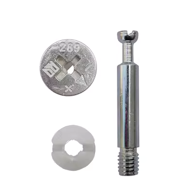 Tấm nội thất vít ba trong một kết nối mảnh tủ giường fastener lắp ráp phụ kiện hạt lập dị 20 bộ - Chốt