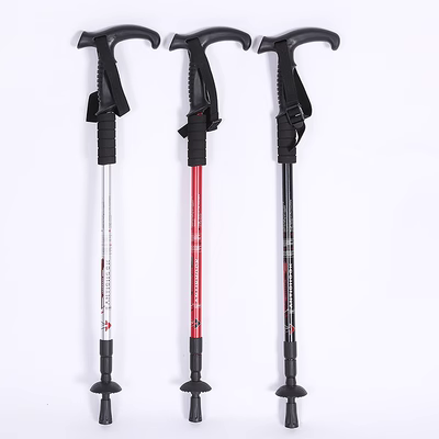 Ngoài trời trekking cực nhẹ ba gậy mía khóa khóa kính thiên văn thiết bị mía nạng cũ gậy chống