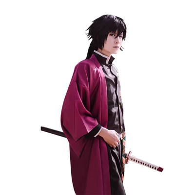 Demon Slayer cos trang phục Demon Slayer Quân Đoàn Tomioka Giyu cospaly trang phục cột nước kimono dao đạo cụ tóc giả Bộ hoàn chỉnh dành cho nam