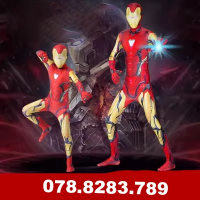 Hợp Thời Trang Avengers 4 Trẻ Em Phù Hợp Với Người Sắt Quần Áo Jumpsuit Cosplay Trang Phục Đội Trưởng Mỹ