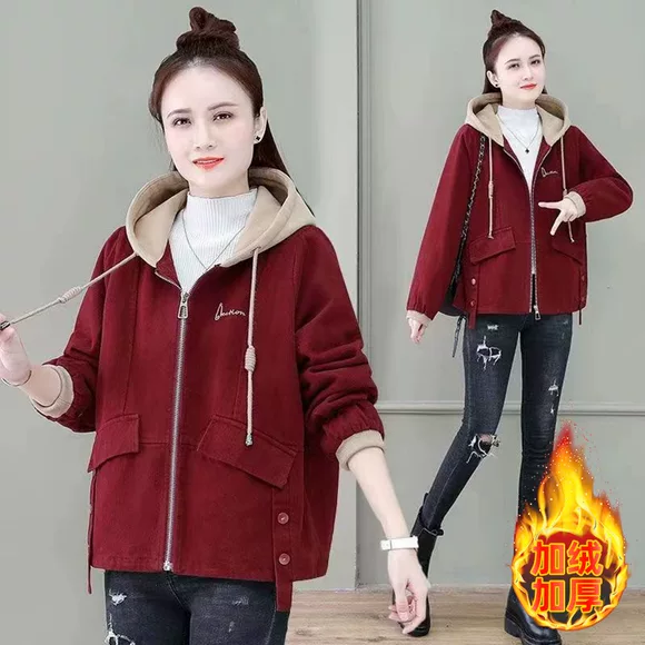 Áo khoác len cashmere nhỏ 2018 thu đông 2018 thời trang mới của phụ nữ hoang dã mỏng ngắn áo len dày - Áo khoác ngắn áo dạ nữ đẹp 2021