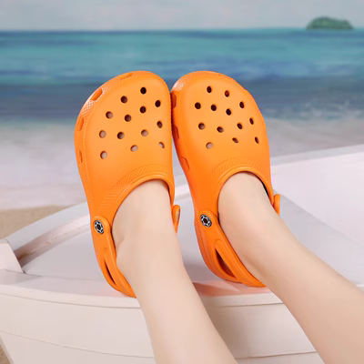 Nữ Croc Giày Mùa Hè Áo Khoác Ngoài Chống Trơn Trượt Thoáng Khí Đáy Bằng Y Tá Mang Thai Giày Sandal Nữ Dép Vườn Giày Jelly Giày Giày Đi Biển