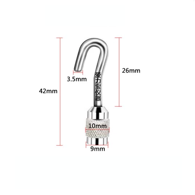 Con trỏ kỹ thuật số máy đo lực kéo đẩy phụ kiện chuck móc lực kế phụ kiện kéo máy đo phần móc nối dài máy test lực kéo